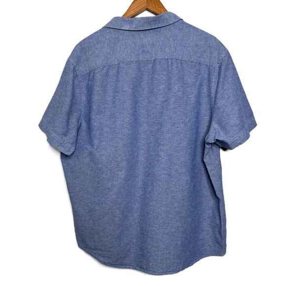 Original Penguin Munsingwear Mens Short Sleeve Button Up Polo Shirt Blue XXL - Picture 6 of 12